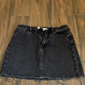 Pacsun jean skirt size 25. Black faded wash color.
